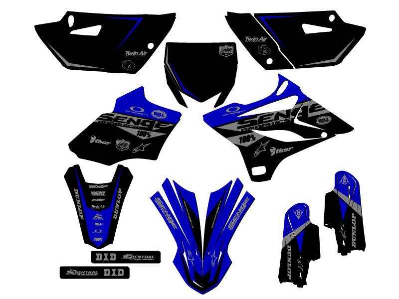 Kit de gráficos Senge azul Senge 2019-2021 YZ 85 binario compatible con Yamaha - Imagen 5 de 10