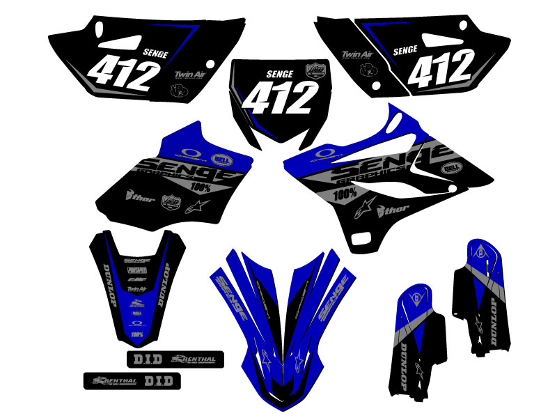 Kit de gráficos Senge azul Senge 2019-2021 YZ 85 binario compatible con Yamaha - Imagen 8 de 10