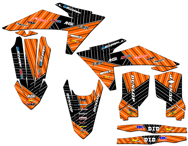 2023-2024 XC RACE SERIES Naranja Senge Kit Gráficos Compatible con KTM - Imagen 2 de 10