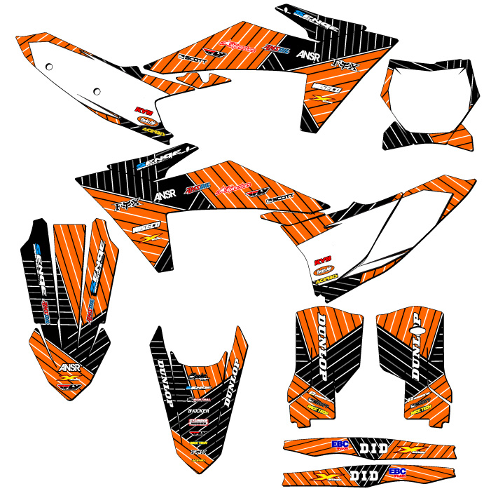 2023-2024 XC RACE SERIES Naranja Senge Kit Gráficos Compatible con KTM - Imagen 5 de 10