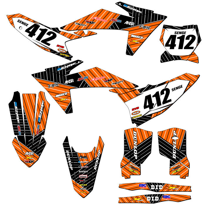2023-2024 XC RACE SERIES Naranja Senge Kit Gráficos Compatible con KTM - Imagen 8 de 10