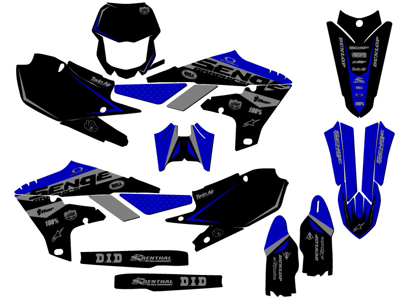2020-2024 WR 250 F BINARY Blue Senge Graphics Kit Compatible with Yamaha - Picture 5 of 10