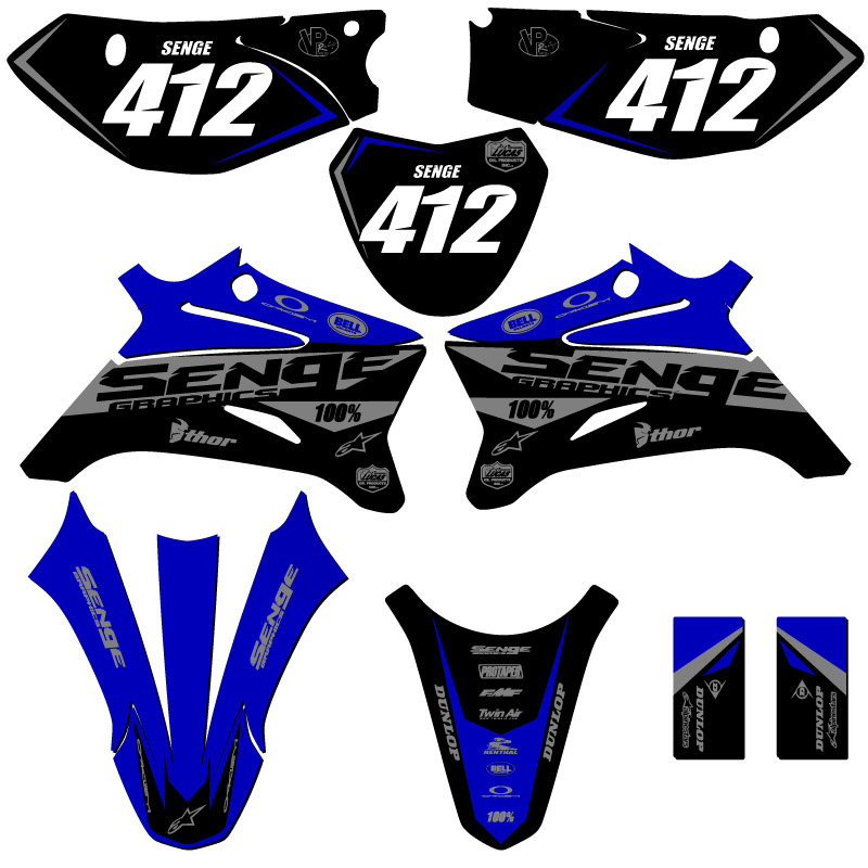 2008-2022 TTR 110 BINARY Blue Senge Kit de gráficos compatible con Yamaha - Imagen 8 de 10