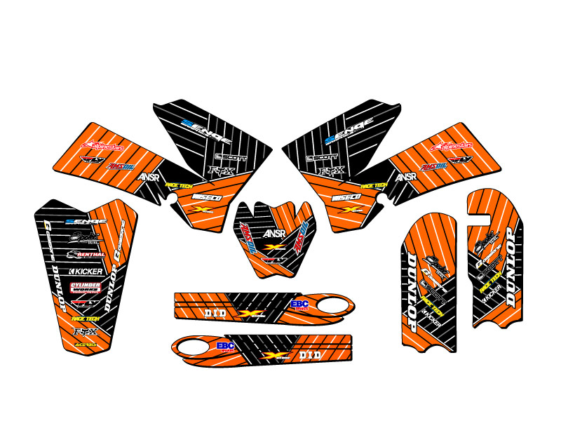 SX 105 RACE SERIES 2006-2012 Orange Senge Kit de gráficos compatible con KTM - Imagen 2 de 10
