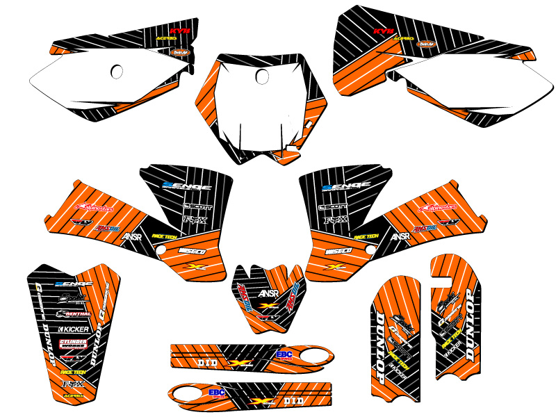 2003-2005 SX 85 RACE SERIE Orange Senge kit de gráficos compatible con KTM - Imagen 5 de 10