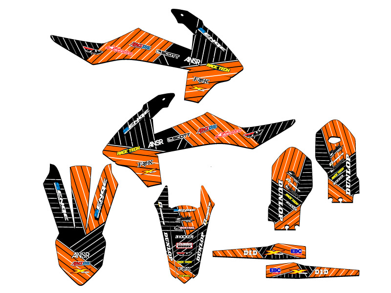 Kit de gráficos Orange Senge 2018-2023 SX 85 RACE SERIE COMPATIBLE CON KTM - Imagen 2 de 10