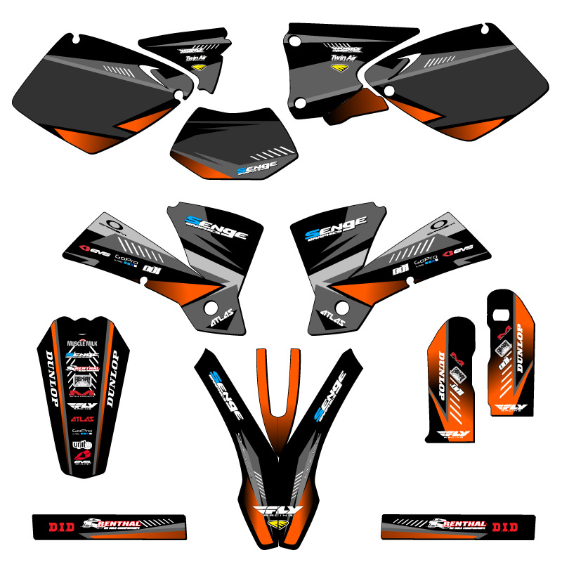 2003 EXC SURGE Black Senge Graphics Kit Compatible with KTM - Picture 5 of 10
