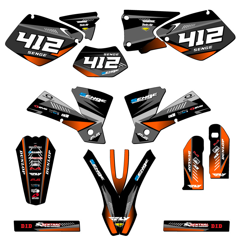 2003 EXC SURGE Black Senge Graphics Kit Compatible with KTM - Picture 8 of 10