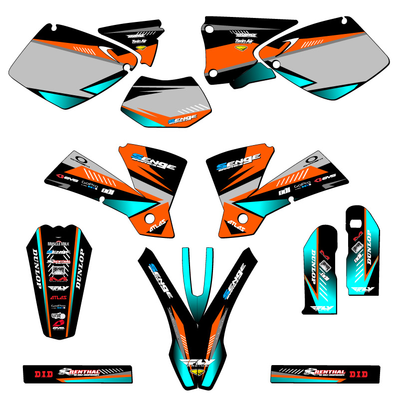 2003 EXC SURGE Orange Senge Graphics Kit Compatible with KTM - Foto 5 di 10