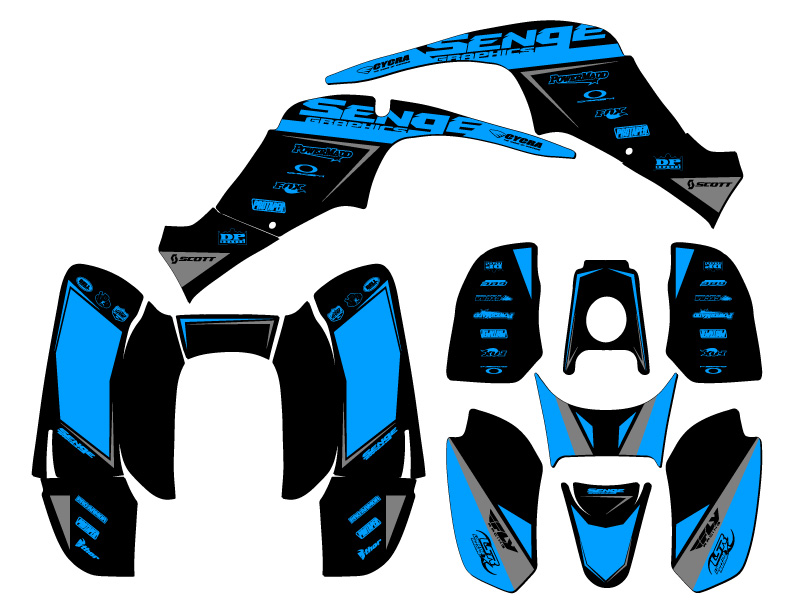 All Years 50/90 BINARY Sky Blue Senge Graphics Kit Compatible with DRR - Foto 2 di 7