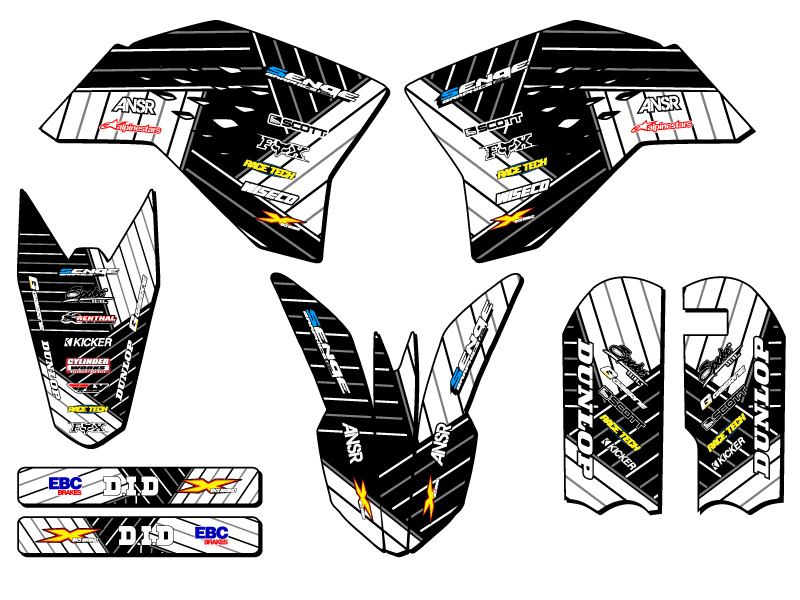 Kit de gráficos Senge 2009-2015 SX 50 RACE SERIES blanco compatible con KTM - Imagen 2 de 10