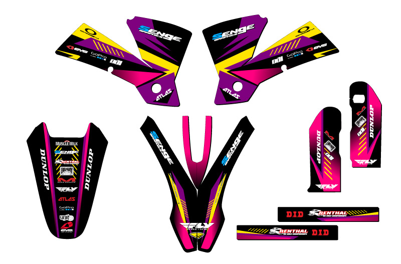 2003 MXC SURGE Purple Senge Graphics Kit Compatible with KTM - Picture 2 of 10