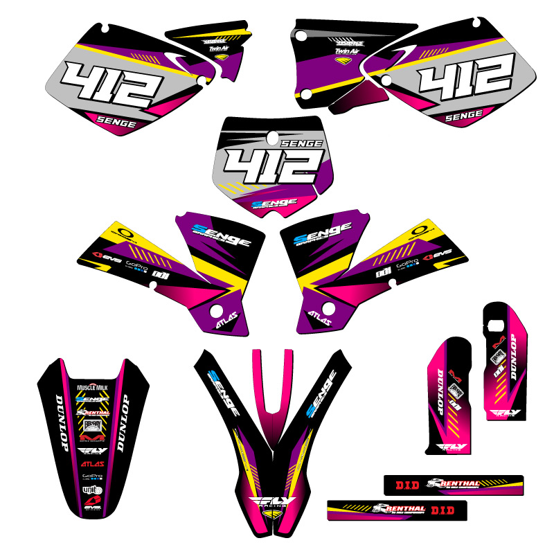 2003 MXC SURGE Purple Senge Graphics Kit Compatible with KTM - Picture 8 of 10