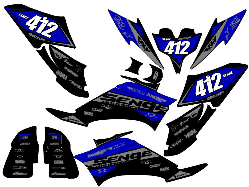 Kit de Gráficos Senge Azul Senge Todos los Años RAPTOR 250 BINARIO compatible con Yamaha - Imagen 5 de 7
