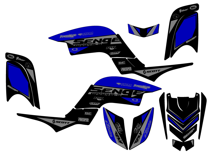 All Years RAPTOR 660 BINARY Blue Senge Graphics Kit Compatible with Yamaha - Picture 2 of 7
