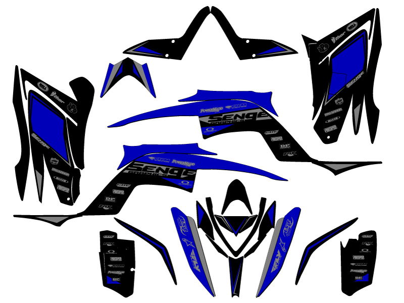 2013-2020 RAPTOR 700 BINARY Blue Senge Graphics Kit Compatible with Yamaha - Picture 2 of 7