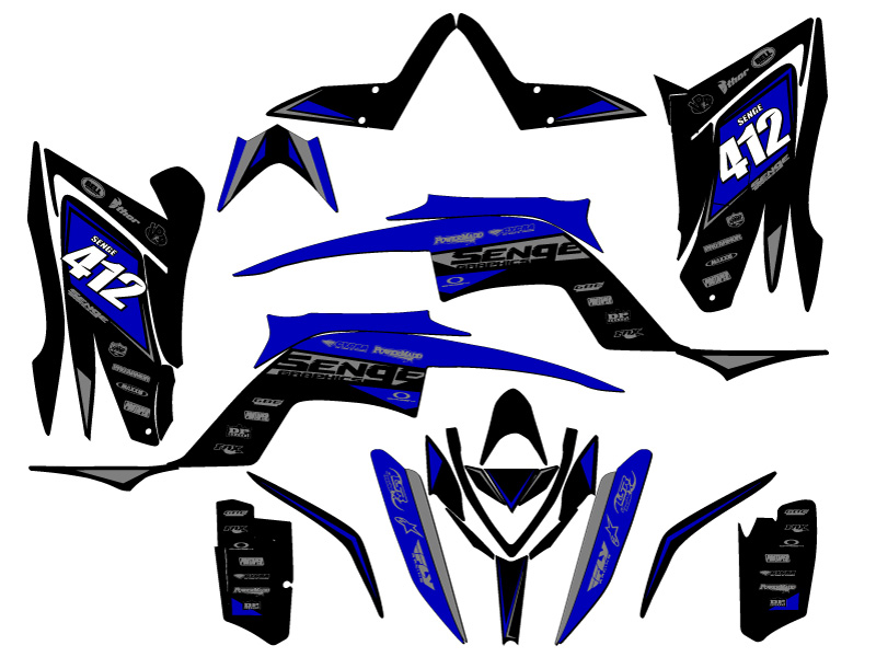 2013-2020 RAPTOR 700 BINARY Blue Senge Graphics Kit Compatible with Yamaha - Picture 5 of 7