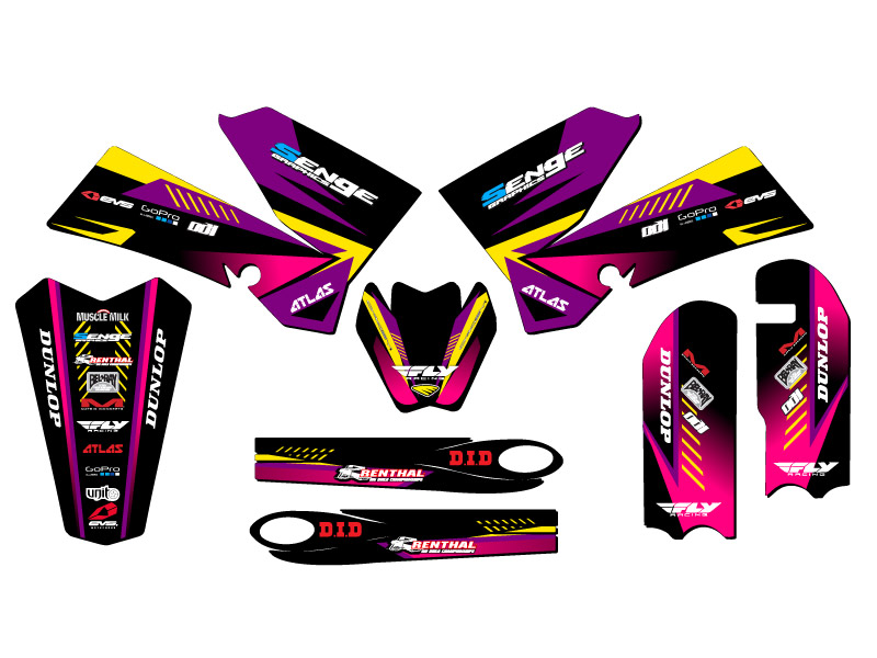 Kit de gráficos Senge 2006-2012 SX 105 SURGE púrpura compatible con KTM - Imagen 2 de 10