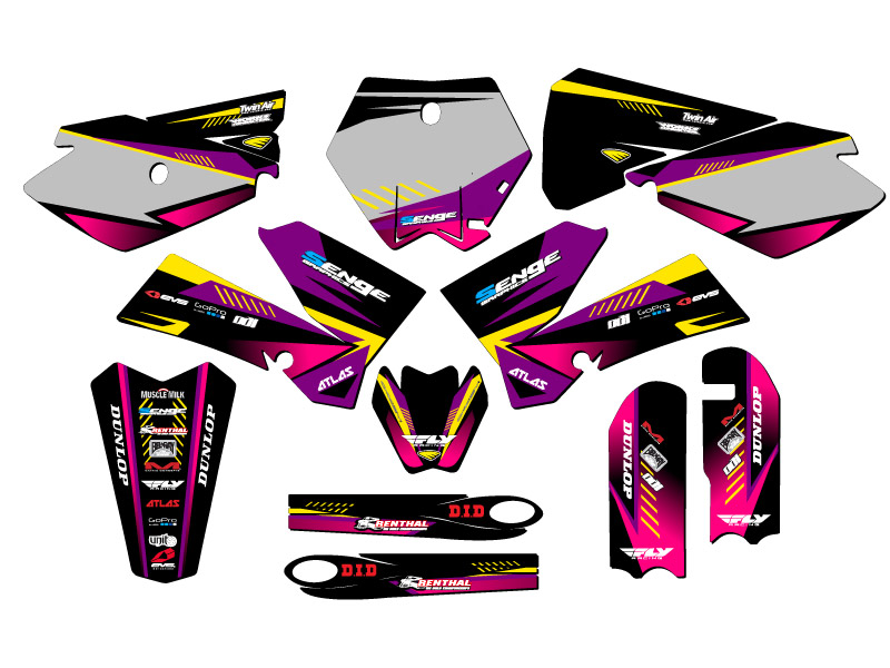 Kit de gráficos Senge 2006-2012 SX 105 SURGE púrpura compatible con KTM - Imagen 5 de 10