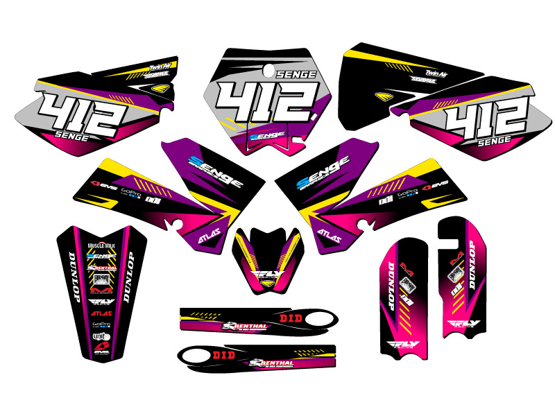 Kit de gráficos Senge 2006-2012 SX 105 SURGE púrpura compatible con KTM - Imagen 8 de 10