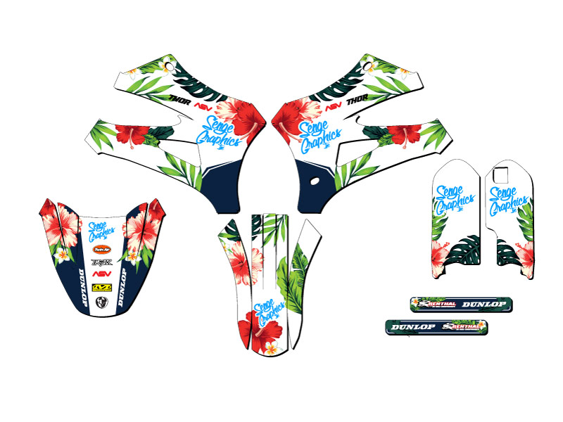 Kit de Gráficos 10-20 KING/FWE CX 50 TROPICAL Blanco Senge Compatible con Cobra - Imagen 2 de 10