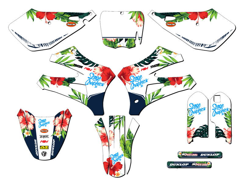 Kit de Gráficos 10-20 KING/FWE CX 50 TROPICAL Blanco Senge Compatible con Cobra - Imagen 5 de 10