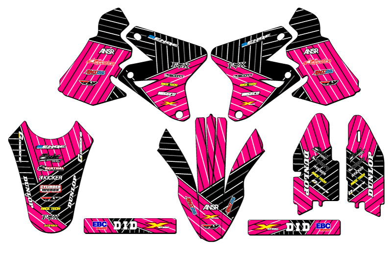 2005-2023 DRZ 400 SM RACE SERIES Pink Senge Graphics Kit Compatible with Suzuki - Picture 5 of 10