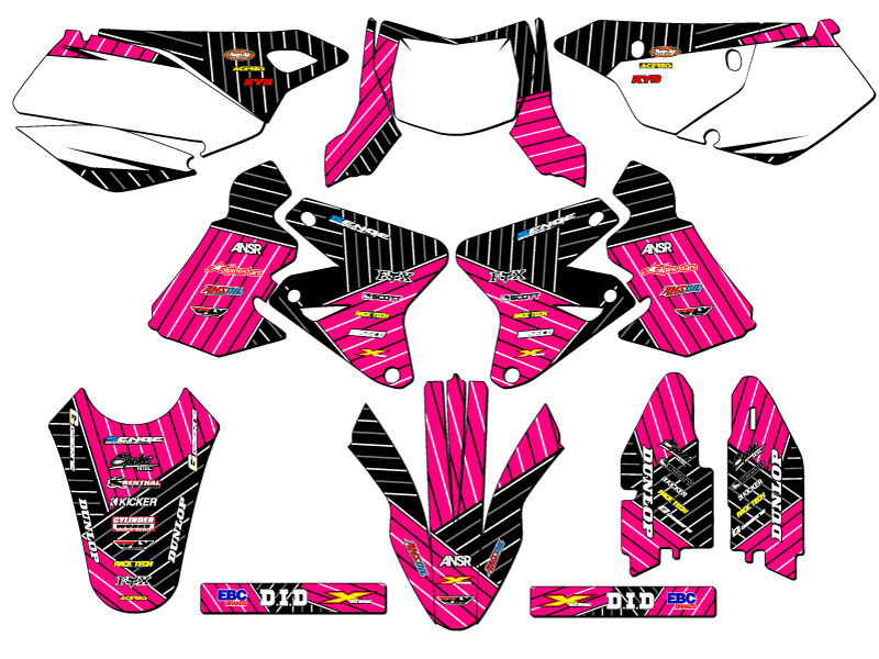 2005-2023 DRZ 400 SM RACE SERIES Pink Senge Graphics Kit Compatible with Suzuki - Picture 8 of 10