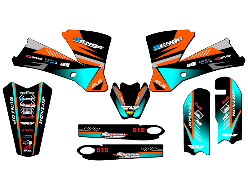 2003-2005 SX 85 SURGE Orange Senge Graphics Kit Compatible with KTM - Picture 2 of 10