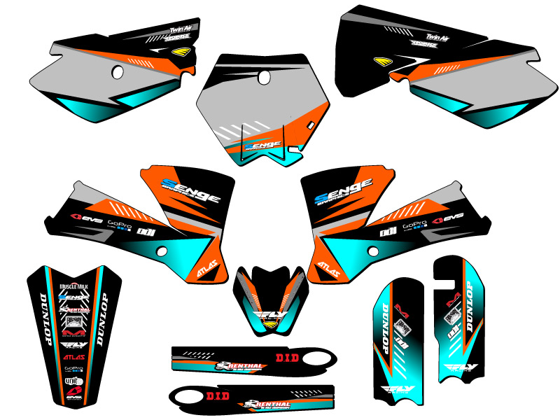 2003-2005 SX 85 SURGE Orange Senge Graphics Kit Compatible with KTM - Picture 5 of 10