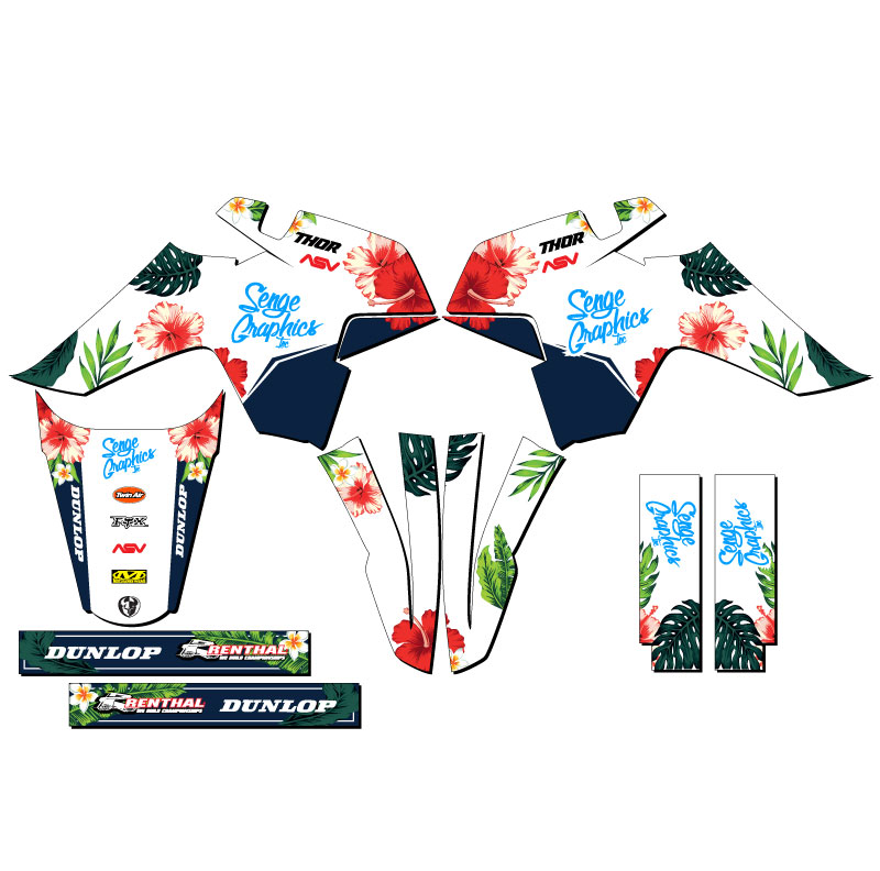 Kit de Gráficos Senge Blanco SR 110 SR 110 TROPICAL Compatible con SSR - Imagen 2 de 10