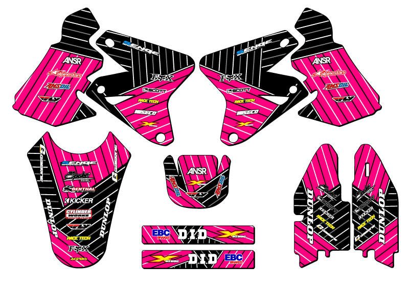 2005-2023 DRZ 400 RACE SERIES Pink Senge Graphics Kit Compatible with Suzuki - Picture 5 of 10