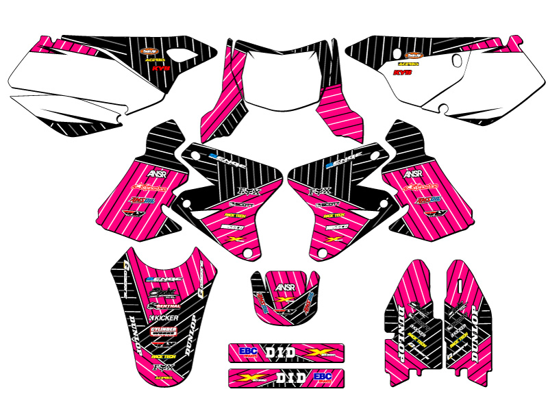 2005-2023 DRZ 400 RACE SERIES Pink Senge Graphics Kit Compatible with Suzuki - Picture 8 of 10