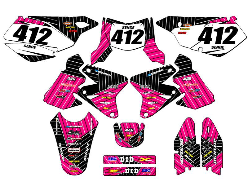 2005-2023 DRZ 400 RACE SERIES Pink Senge Graphics Kit Compatible with Suzuki - Picture 2 of 10