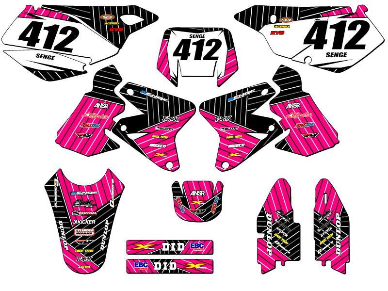 DRZ 400 RACE SERIES 2000-2004 Pink Senge Kit Gráficos Compatible con Suzuki - Imagen 8 de 10
