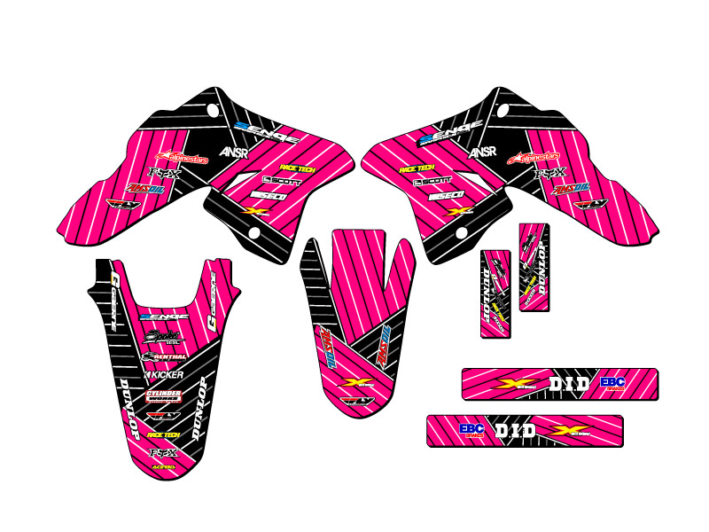2008-2023 DRZ 125 RACE SERIES Pink Senge Graphics Kit Compatible with Suzuki - Picture 2 of 10