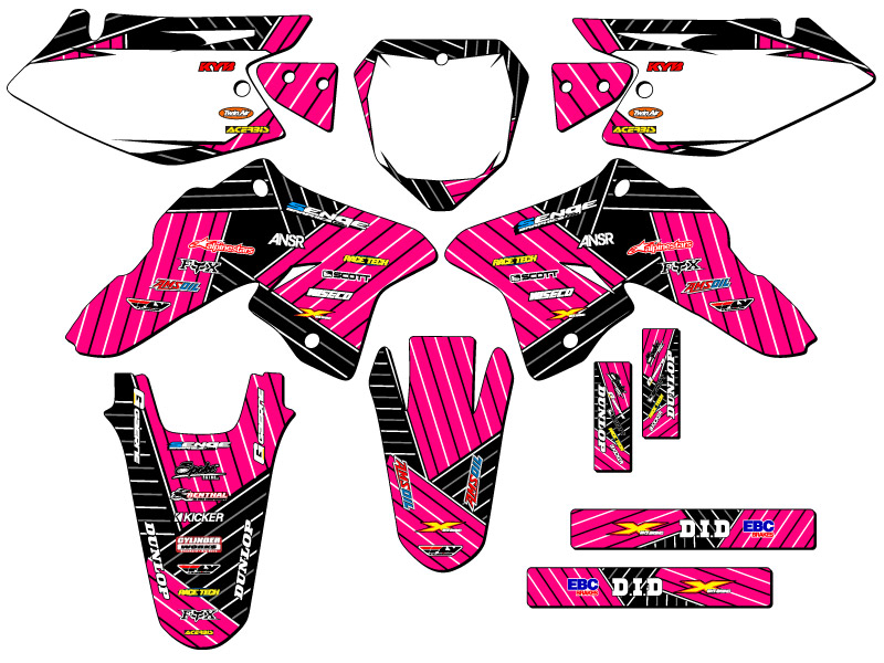 2008-2023 DRZ 125 RACE SERIES Pink Senge Graphics Kit Compatible with Suzuki - Picture 5 of 10