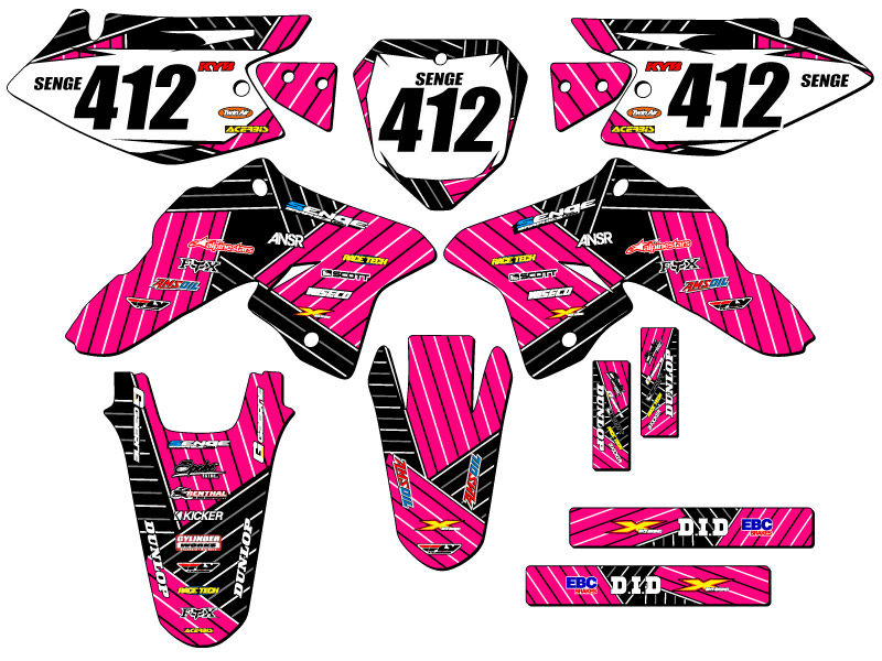 2008-2023 DRZ 125 RACE SERIES Pink Senge Graphics Kit Compatible with Suzuki - Picture 8 of 10