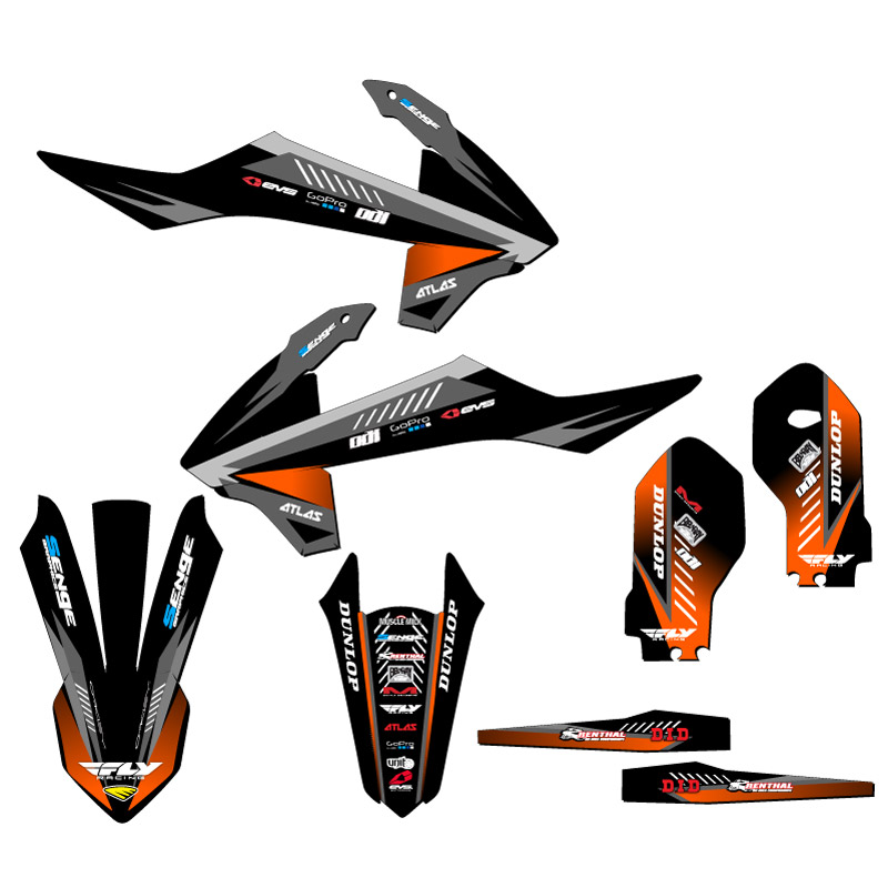 Kit de gráficos Black Senge 2018-2023 SX 85 SURGE compatible con KTM - Imagen 2 de 10
