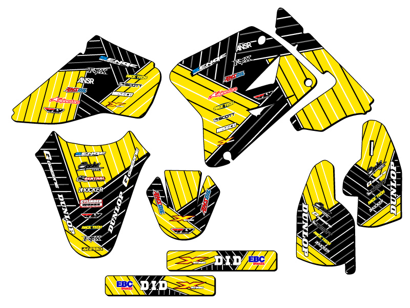 2005-2023 RM 85 RACE SERIES Yellow Senge Graphics Kit Compatible with Suzuki - Picture 5 of 10