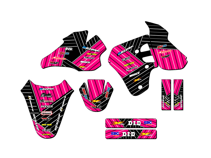 RM 80 RACE SERIES 2000 Pink Senge kit de gráficos compatible con Suzuki - Imagen 5 de 10