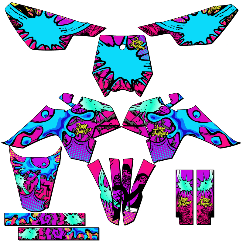 SR 110 SR 110 ZANY Pink Senge Graphics Kit Compatible with SSR - Bild 5 von 10