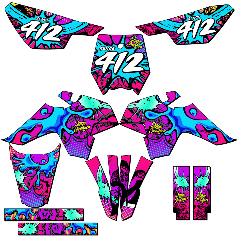 SR 110 SR 110 ZANY Pink Senge Graphics Kit Compatible with SSR - Bild 8 von 10