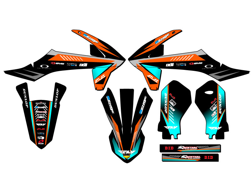 2019-2023 SX 50 SURGE Orange Senge Graphics Kit Compatible with KTM - Picture 2 of 10