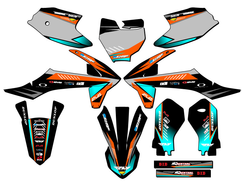 2019-2023 SX 50 SURGE Orange Senge Graphics Kit Compatible with KTM - Picture 5 of 10