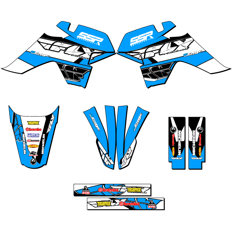 Kit de Gráficos SR 125 SR 125 13 FLY Sky Blue Senge compatible con SSR - Imagen 2 de 10