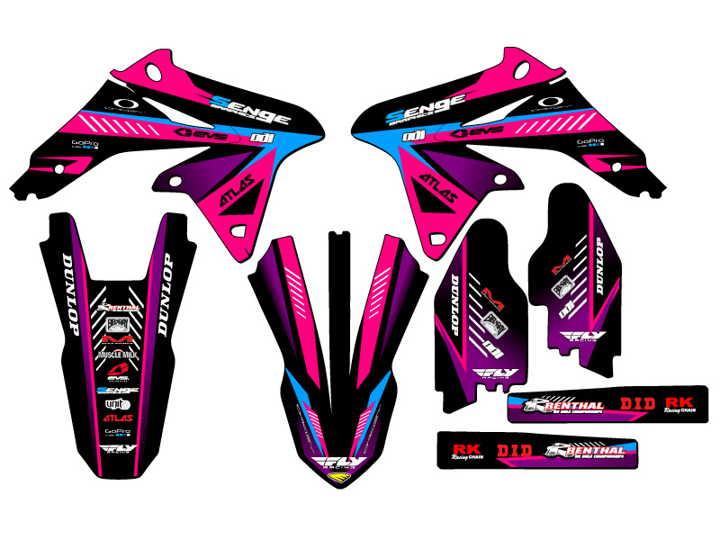 2008-2017 RMZ 450 SURGE Pink Senge Graphics Kit Compatible with Suzuki - Picture 2 of 10