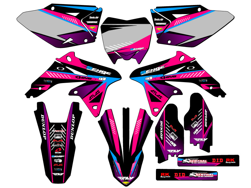 2008-2017 RMZ 450 SURGE Pink Senge Graphics Kit Compatible with Suzuki - Picture 5 of 10