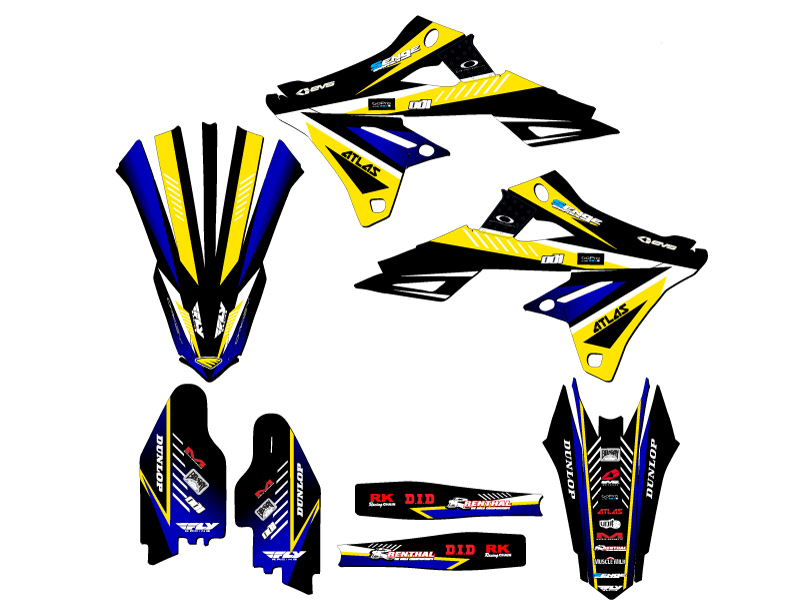 2018-2023 RMZ 450 SURGE Yellow Senge Graphics Kit Compatible with Suzuki - Picture 2 of 10