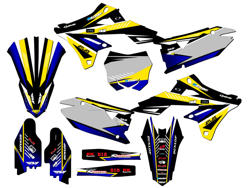 2018-2023 RMZ 450 SURGE Yellow Senge Graphics Kit Compatible with Suzuki - Picture 5 of 10